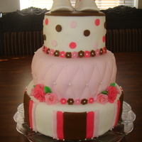 Baby Shower Did this cake for my cousin's baby shower. She saw this exact same cake here and asked if I could replicate it with different colors....