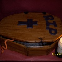 Wooden Casket Happy Halloween!