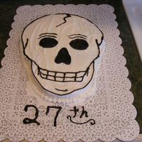 My Birthday Cake my husband baked and decorated this for my birthday - his first cake.