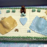 Double Baby Shower This is the first time I've tried fondant decorations. It was for a double baby shower for sisters. One knew she was having a boy, the...