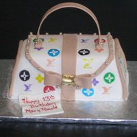 Lv Purse Cake What mom wouldn't like this little purse for Mother's Day.........and you can eat it! This cake is covered with fondant and the...
