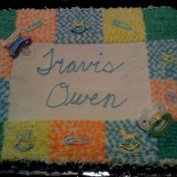 Baby Quilt This is a cake I made for a co-worker.