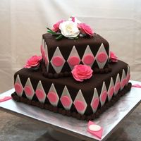 Roses On Chocolate Fondant Gumpaste roses on chocolate gumpaste.