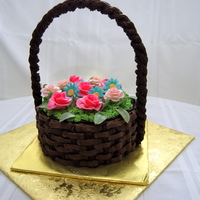 A Basket Of Flowers A chocolate basket of flower for a friend.