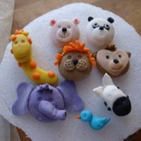 Animal Faces Animal Faces made out of fondant