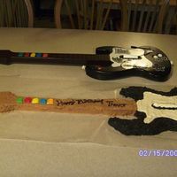 Guitar Hero Brownie MY son doesn't like cake so we made him a brownie. This was my first carved anything. We didn't have anything long enough to put...
