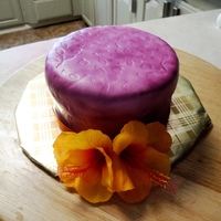 Purple And Orange Birthday Cake 