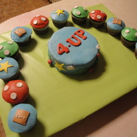 Super Mario Brothers Cake And Cupcakes 