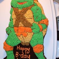 Turtle Cake If I had more time the stars would have been better. None the less I like this cake. It went over wel with the birthday boy!