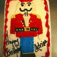 Nutcracker 1/4 sheet buttercream freehand nutcracker