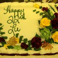 Fall Birthday 1/4 sheet cake. Just fall colors