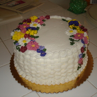 Wilton Course 2 Final Cake here is my final cake for wilton course 2. The flowers were made out of royal icing.