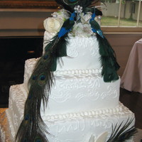 Peacock Wedding OMG! Thank you so much to "KHM Cakes" I'm not sure who this is but that is what was on the pic that my friend brought to me...