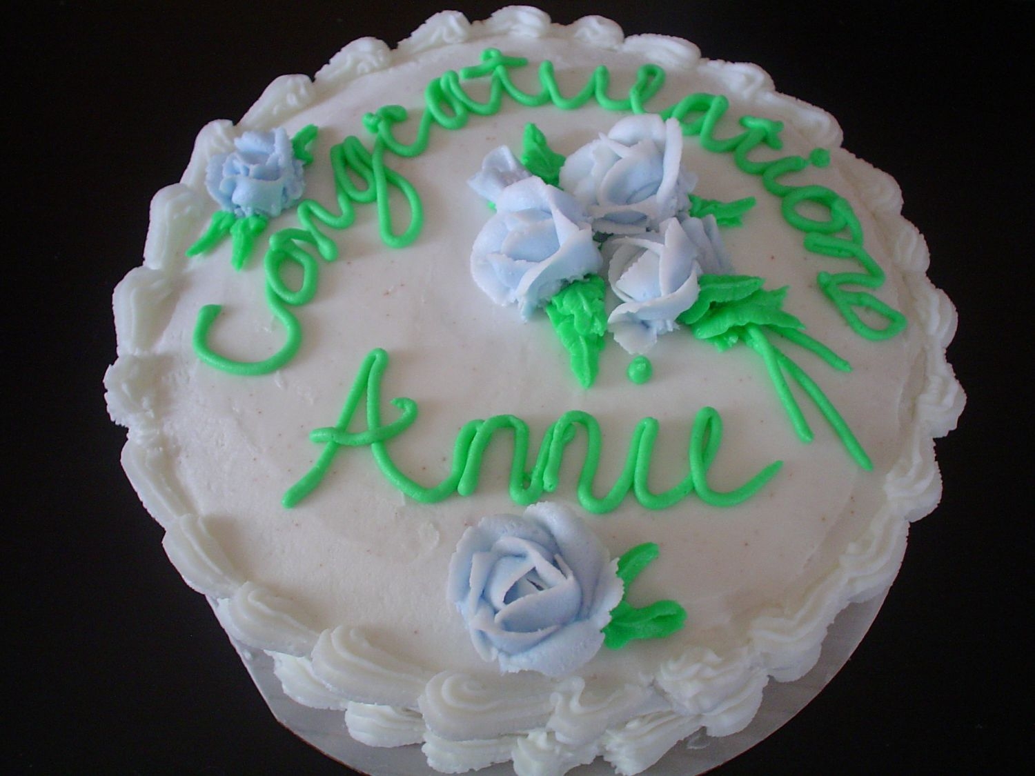 Annie's Celebration Cake In my last cake decorating class, we were to decorate however we wanted. Chocolate cake with buttercream icing. I was very happy with how...
