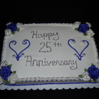 25Th Wedding Anniversay Cake 