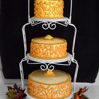 Fall Themed Wedding Show Cake 