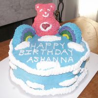 Pink Bear I made this for my niece's 2nd birthday. Not happy with the stars on the mini bear, but she loved the cake.