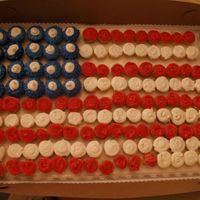 Cupcake Flag I made these mini cupcakes to take to work for the holiday. The blue ones are chocolate w/BC, then red ones are butter cake w/BC and the...