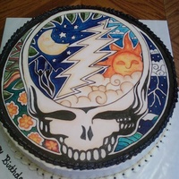 Greatful Dead I made this for my neighbors husband. He is a die hard fan. All hand painted with food coloring