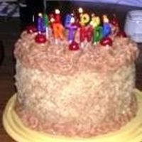 Cake3.jpg Chcocolate chiffon cake with chocolate French Buttercream