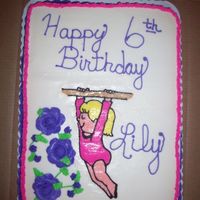 Girl Doing The Bars I did this cake for a little girl who goes to gymnastics