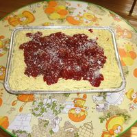 Spaghetti1.jpg I was inspired by the other spaghetti cakes I have seen on here. Theyall looked so good I had to try one.I made this for my friends...