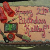 Shoes, Make Up shoes, and make up are made from fondant and cake iced in buttercream icing