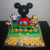 Mickey Mouse Clubhouse For my son's 4th Birthday party.He had a Mickey mouse clubhouse theme.The clubhouse is a money box which he loved as it became another...