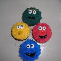 Sesame Street Cupcakes Made for my son's 2nd Birthday to go with his cookie monster cake. I actually forgot to take a pic of them on the day and they all got...