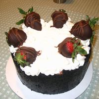 Chocolate Mousse More of a "pie" than a cake. It's a thin chocolate cookie crust, filled with a dark chocolate mousse made with Valrhona 72%...