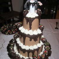 60Th Wedding Anniversary Cake My neighbors recently celebrated their 60th wedding anniversary, so I made an anniversary cake for the local community meeting. It's a...