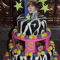 Zebra Justin Bieber Cake 