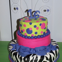 Zebra And Polka Dot 16Th Bithday 