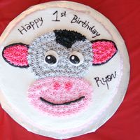 Baby Einstein Cow Cake All BC. This was my second "decorated" cake.