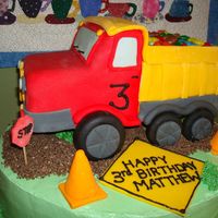 Dump Truck Cake I did this dump truck for my nephew's 3rd Birthday. Carved cake covered in fondant. Got some ideas from this website and Wilton-thank...