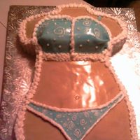 Kini Girl cake for a friends husband, my first on trying a girl cake, dont have shaped pans, so i cut everything out myself. pretty good, i say