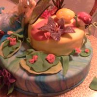 Fairy not a good pic, but there are fondant mushrooms and other cute items on the cake