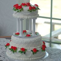 My First Wedding Cake Ever my first wedding cake and first time working with fondant....not bad for a self taught decorator!..hehe