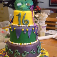 Margi Gras Sweet Sixteen Cake Margi Gras Sweet Sixteen Party