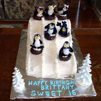 Happy Feet Snow Tubing Cake My girlfriend took her daughter and her friends snowtubing for the party, so I did the cake.
