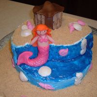 Mermaid Cake For my daughter's 7th birthday...she picked out everything. Even told me how to to the mermaid. Not my favorite but she helped and she...