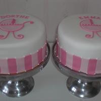 Twins My friend got twins and I thougth they deserved a cake each :)Have a nice day! Love Anne
