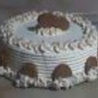 Nutter Butter Cake White cake filled with peanut butter buttercream.