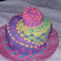 Crazy Cake First topsy turvy cake. The little girls birthday party theme was "backwards" Not much to go with, so I thought I would try this...