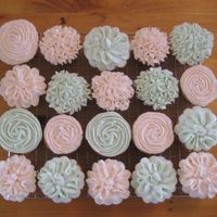 Cupcake Icing Practice I saw a video on You Tube and attempted to duplicate the icing techniques.