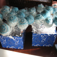 Cake Pops These were for a baby boy baby shower