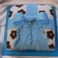 Package Anniversary Cake Anyone who's taken the Wilton classes will recognize this design from course 3. I modified the colors to the couple's wedding...