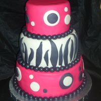 Wild Wedding! This was a crazy wedding but I thought the cake came out really awesome! I can only imagine the color of their mouths after eating all this...