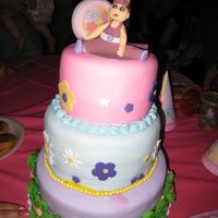 Cabbage Patch Birthday Cake this was the cake I made for my baby girl's first birthday,all decorated with fondant, fondant figure as cake topper,( made thinking...