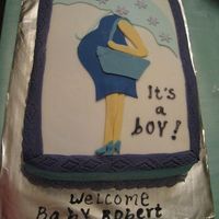 Expecting A Little Boy I made my own cake for my baby shower, fondant cut outs inspired from a invitation...